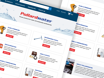 Ferguson - Pollardwater Landing Page b2b design layout ui