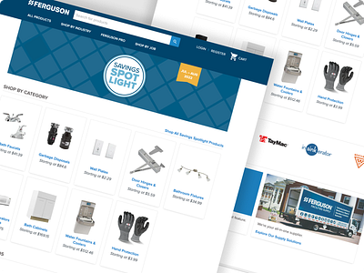 Ferguson - Savings Spotlight Page b2b design javascript page ui