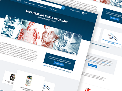Ferguson - Heating Parts Program b2b design layouts ui