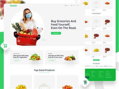 Bazar Grocery Delivery Ecommerce Template