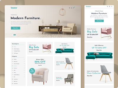 Bazar Furniture Ecommerce Template 3d app bazar ecommerce best ecommerce best furniture ecommerece best template best ui branding design ecommerce furniture furniture ecommerce illustration logo new ecommerece trend2021 trending ui ui design vector