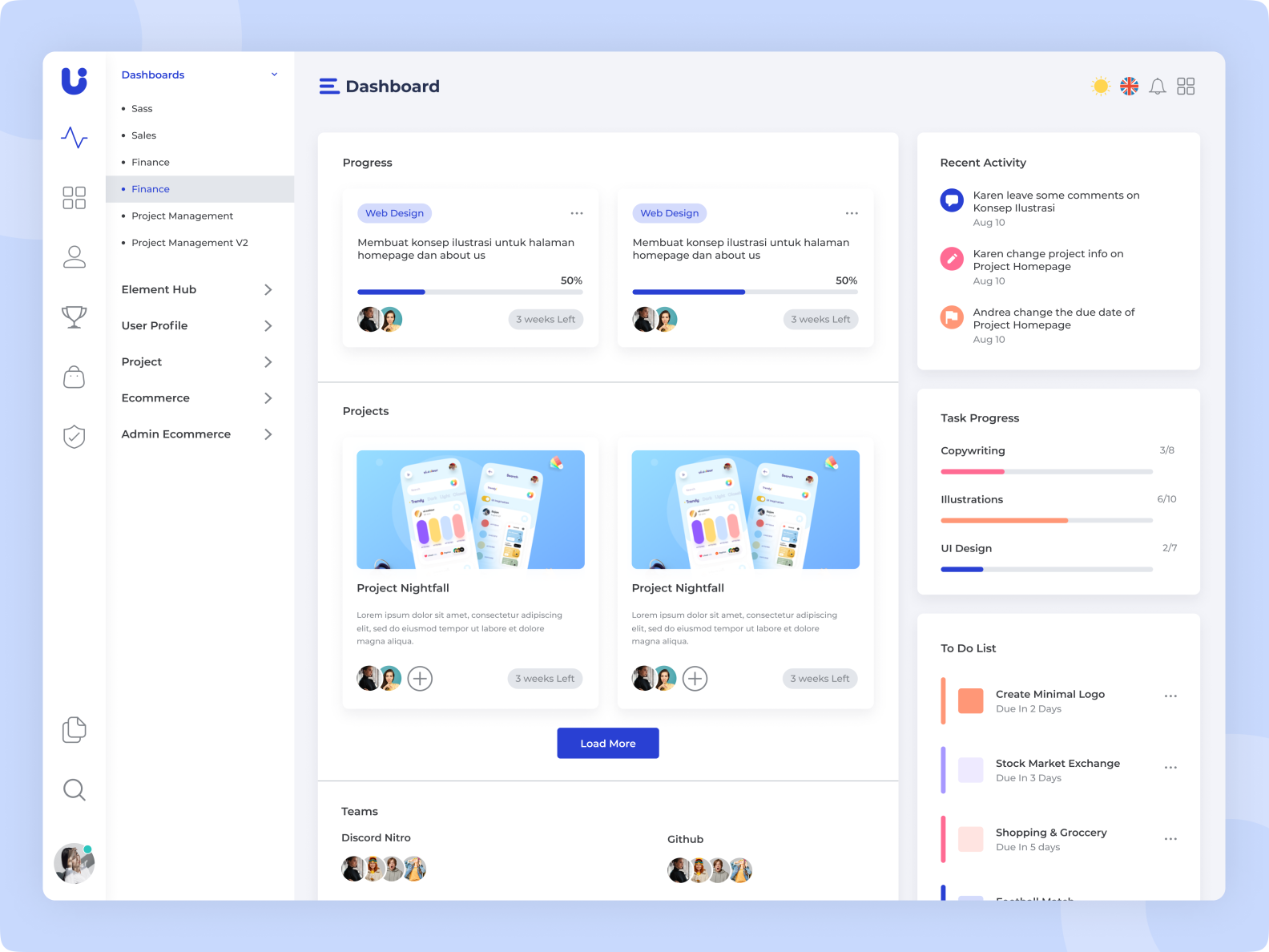 UKO Minimal Web App & Admin Dashboard. by UI Lib on Dribbble