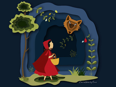 Little Red Riding Hood 3d adobeillustrator animation cartoon design dribbleshot graphic design illustration