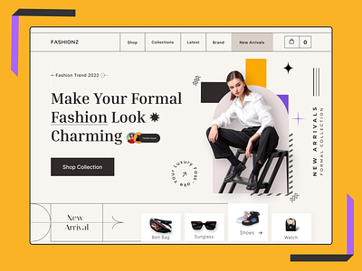 Fashion Store Landing Page Concept apparel clothing brand cloths e-commerce fashion fashion fashion blogger fashion landing page formal hero section home page modern online store popular shop shopping style trending uiux web design website design