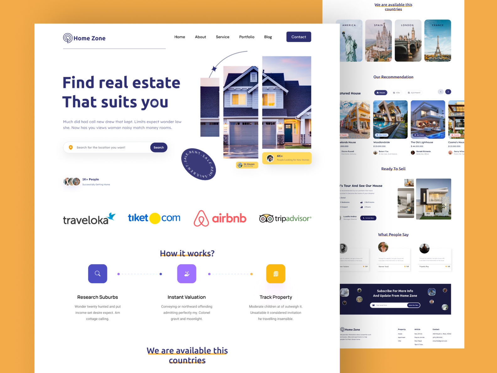 Real Estate Landing Page Design by Sifat Hasan on Dribbble