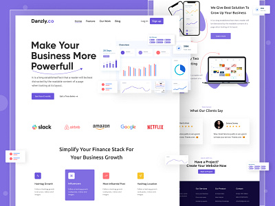 Danzly.co || Saas Landing Page Design agency website app landing page branding business clean design digital agency home page integrates minimal motion graphics product design saas saas landing page saas product task task management ui design ui ux website website design