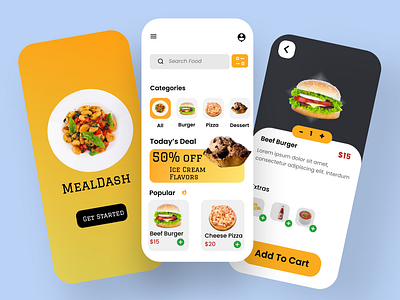 Food App app design food mobile app mobile design ui uiux ux