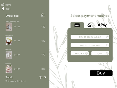 Daily UI: Credit Card Checkout