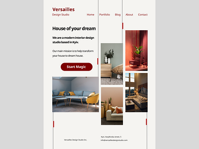 Daily UI: Landing Page concept daily ui design interior interior design studio landing landing page minimalist red ui