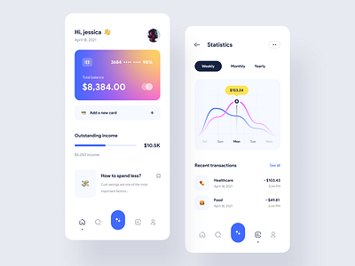 Finance App by Mehdi Bagheri on Dribbble