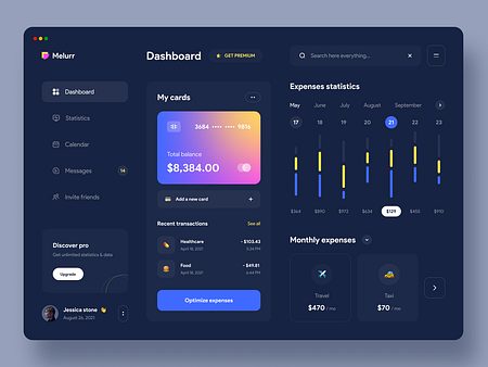 Finance Dashboard by Mehdi Bagheri on Dribbble