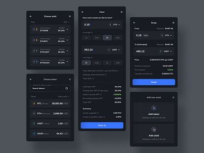 Swap platform: dropdown components design app app design clean components crypto design design system dropdown extension interface minimal mobile navigation product design swap ui ui design ux ux design widgets