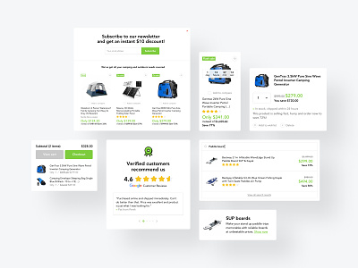 eCommerce components cart catalog page checkout components ecommerce funnel magento online store product page reviews shopify store