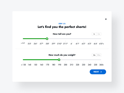 Fit finder for an eCommerce website ecommerce fit fit finder plugin product page quiz size ui