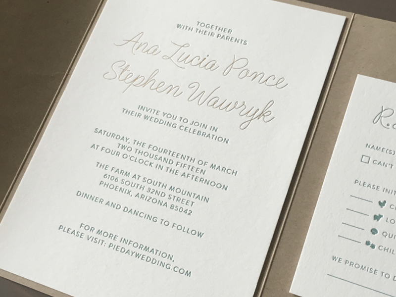 Ponce Wedding Invitation by Jennifer Bianchi on Dribbble