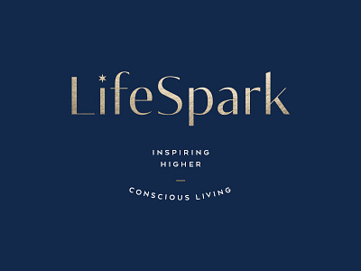 LifeSpark Logo branding conscious enneagram gold identity branding life lifespark logo navy self development spark star