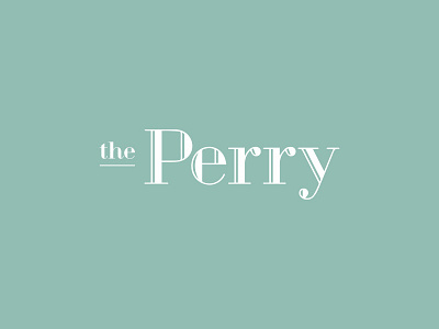 The Perry Apartments apartments branding green identity logo perry