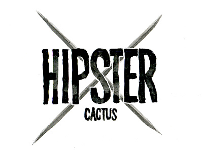 Hipster Cactus lettering submission