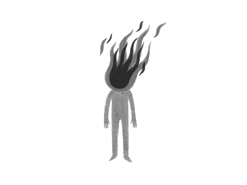 Fire animation digital fire gif illustration man motion