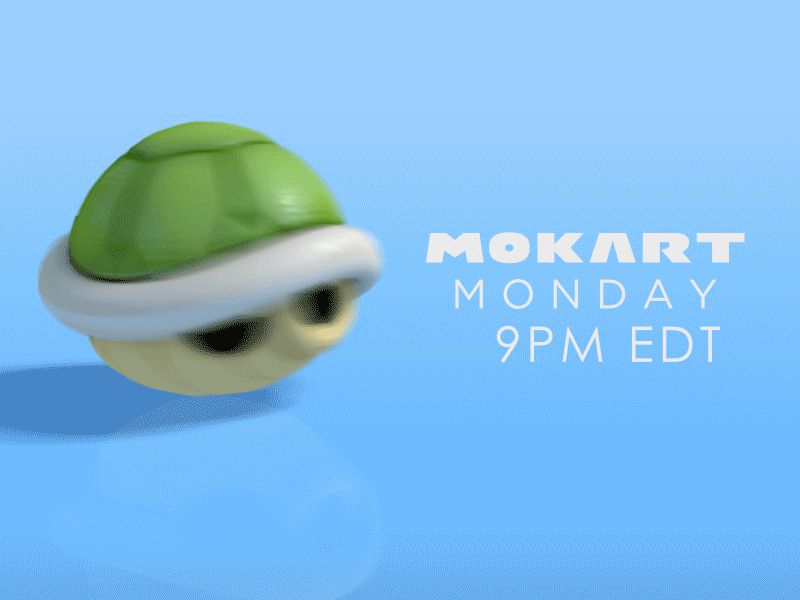 #Mokart Shelling 2d 3d ae c4d green item koopa mochar mokart shell