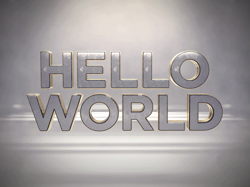 Hello World 4d after effects c4d cinema4d cycles design hello title world