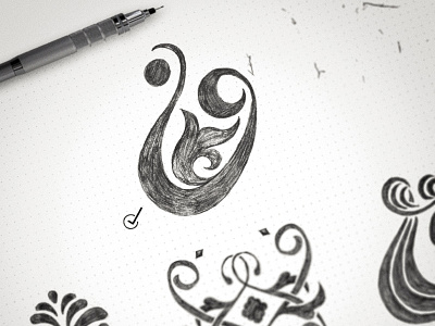 AlFirdaus Sketch branding calligraphy design lettering logo typography براندينج خط خط عربي ديزاين لوجو