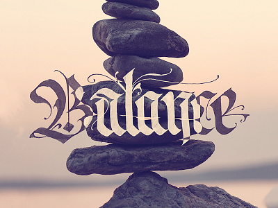 Balance - Blackletter Calligraphy balance blackletter branding calligraphy design gothic lettering logo typography