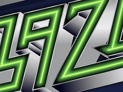 Is it Laser or Lazer! game laser lettering logo neon typography wip تايبوجرافي خط