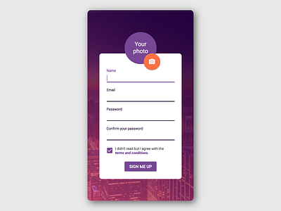 Sign Up daily ui sign up