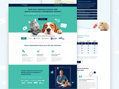 ezyVet | Landing Page conversion rate optimization cro cro design cro strategy design figma graphic design landing page landing page design ui