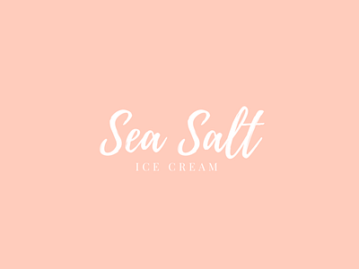 Sea Salt Ice Cream design graphic design logo