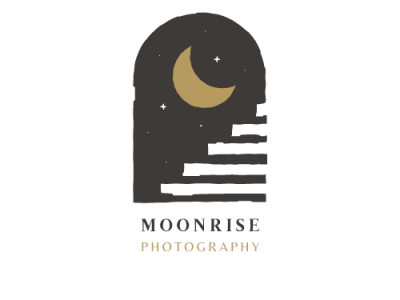 MOONRISE PHOTOGRAPHY design graphic design logo