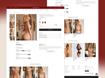 Lingerie eshop - Product details page case study clothing ecommerce eshop fashion lingerie ui uiux design ux uxuidesign webdesign