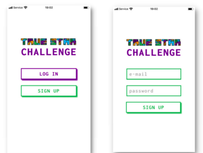 #TrueStarChallenge gamification login ui