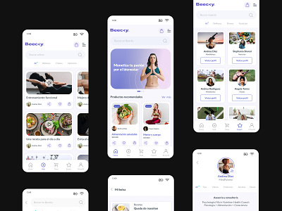 Wellness & Fitness (Beecky App) graphic design ui user experience user interface ux