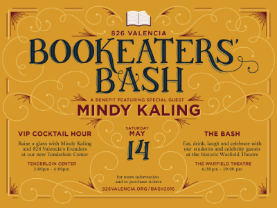 Bookeaters' Bash branding event branding illustration invitation lettering