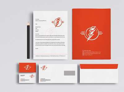 Stationery business card graphic design letter head logo stationery