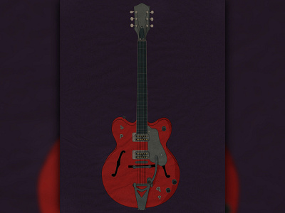 GUITARRA SEMI-ACUSTICA arte branding design flat graphic design illustration mexico pixel vector