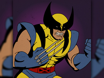 Wolverine arte design flat graphic design illustration marvel pixel vector