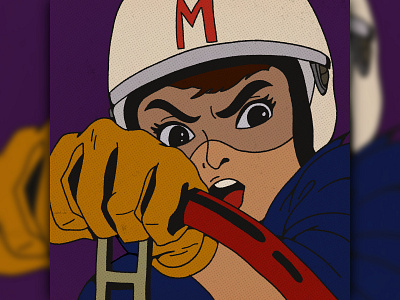 Meteoro (speed racer) design flat graphic design illustration ilustracion manga pixel vector