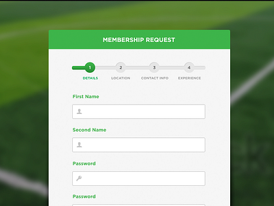 Football Network Sign Up football form sign up sport ui website design