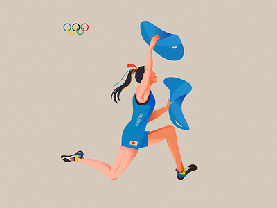 Akiyo Noguchi Tokyo2020 art bouldering climbing flatstyle illustration olympics tokyo tokyo2020 vector