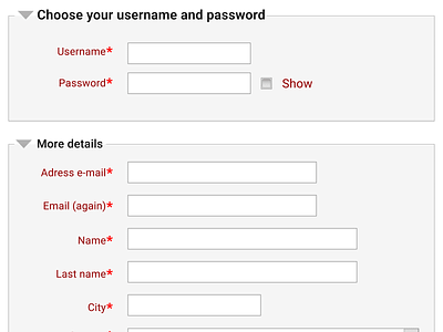 Data entry form typography ui ux