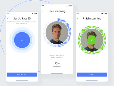 Face ID setting app design ui ux
