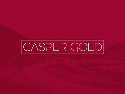 Casper Gold Logo branding dj line logo mark minimal music red typography