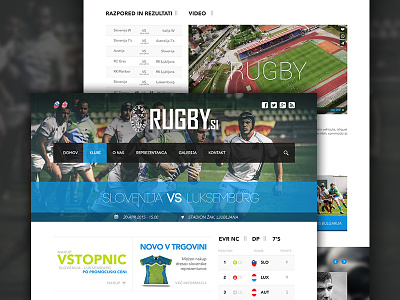 Slovenian Rugby Union Website football hero magazine news page rugby slovenia sport sports web webpage website