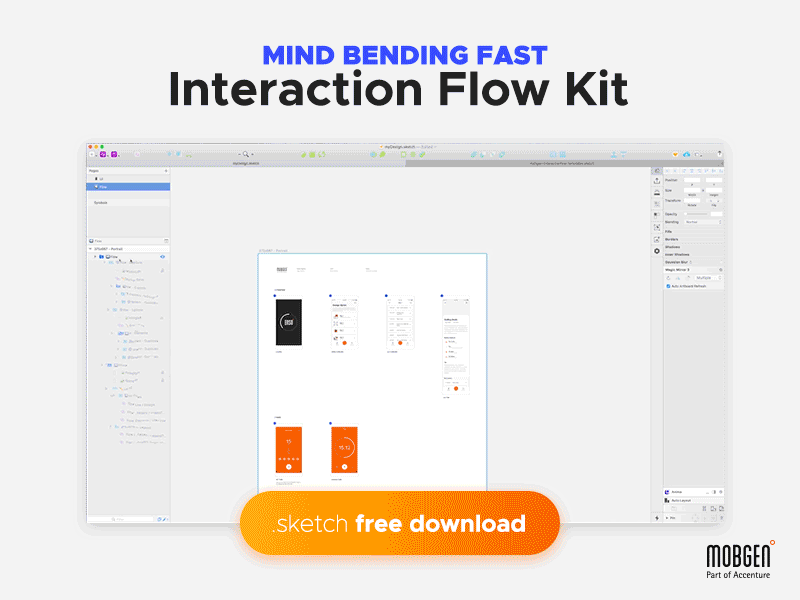 Interaction Flow Kit - FREE download flow flow kit free download interaction kit sketch wireframe
