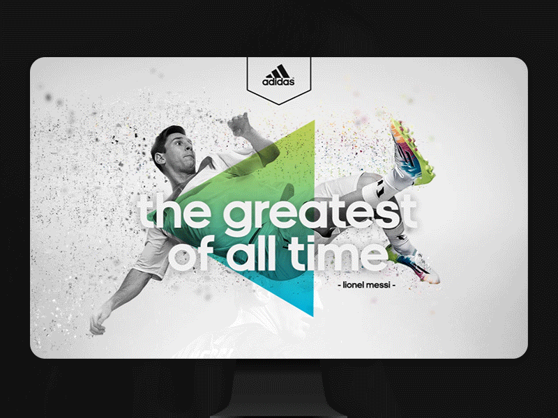 Adidas f50 - Landing page animation football sport shoes f50 messi landing page adidas