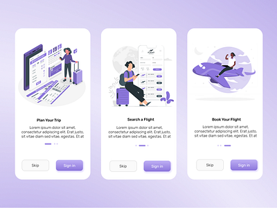 OnBoarding App app design ui