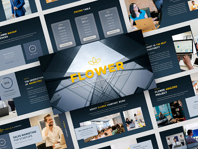 Flower - Business Multipurpose PowerPoint Presentation Template personal branding